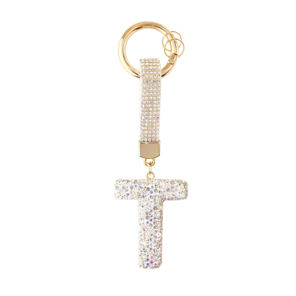 Sparkle Initial – Bag Charm (Silver)